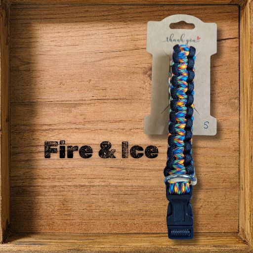 Fire & Ice Paracord Dog Collar